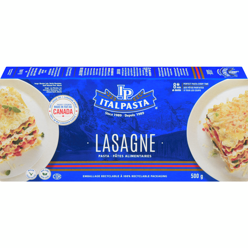 [068062052504] ITALPASTA LASAGNE PASTA 500G