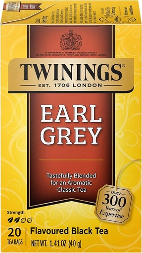 [12030] TWININGS EARL GREY TEA 40G/20CT