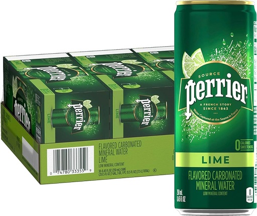 PERRIER WATER CANS LIME 33ML /24CT