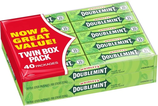 [022000293220] WRIGLEY DOUBLEMINT GUM 40PK