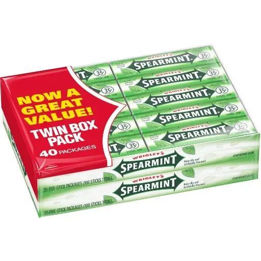 [022000293312] WRIGLEY SPEARMINT GUM 40PK