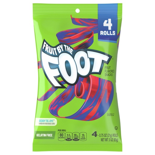 [016000196131] FRUIT BY THE FOOT BERRY FLVR 85G