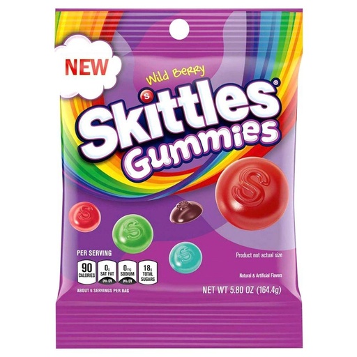 [1135C] SKITTLES WILD BERRY GUMMIES 164.4G