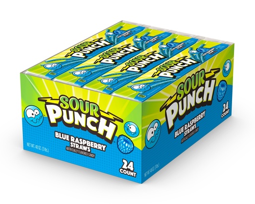 [0512]  SOUR PUNCH BLUE RASPBERRY 48OZ / 24CT