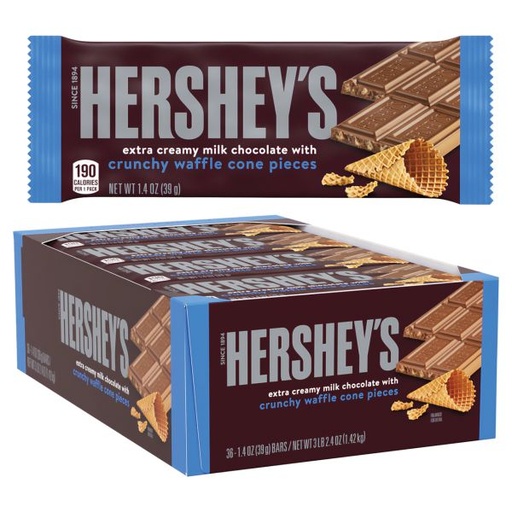 [034000247295] HERSHEY'S EX CREAMY WAFFLE CONE 39G/36CT