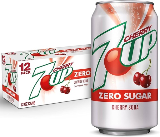 [078000011883] 7UP CHERRY ZERO CANS 355ML/ 12CT (US) 