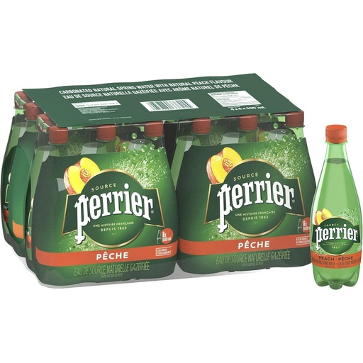[055000209755] PERRIER WATER PEACH 500ML /24CT  