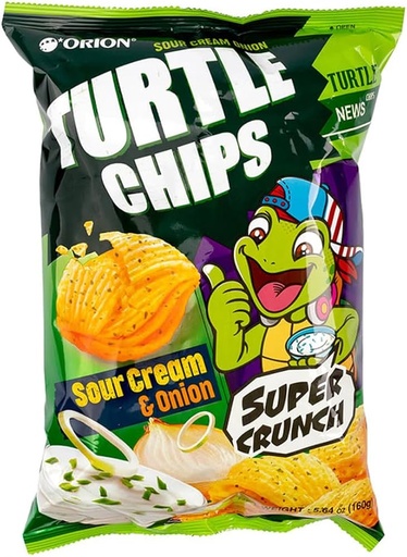 [8801117996901] ORION TURTLE CHIPS SOUR CREAM & ONION 160G