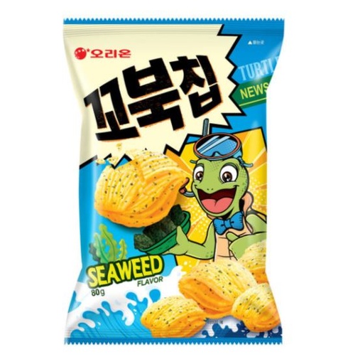 [8801117990404] ORION TURTLE CHIPS SEAWEED 160G  