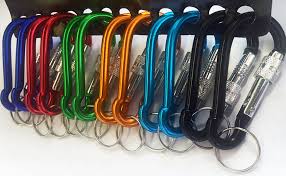 [0525] CARABINEER ASSTD COLOURS 8CM/12PK