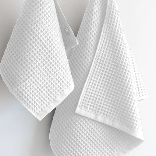 [688931600409] WAFFLE KITCHEN TOWEL - WHITE