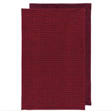 [688931600423] WAFFLE KITCHEN TOWEL - BURGUNDY