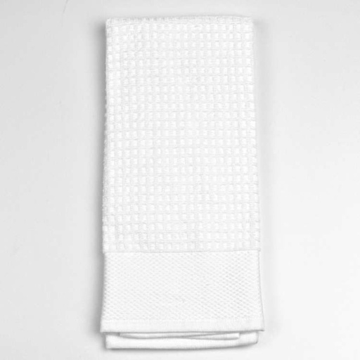 [688931600188] WAFFLE KITCHEN TOWEL 1PK WHITE