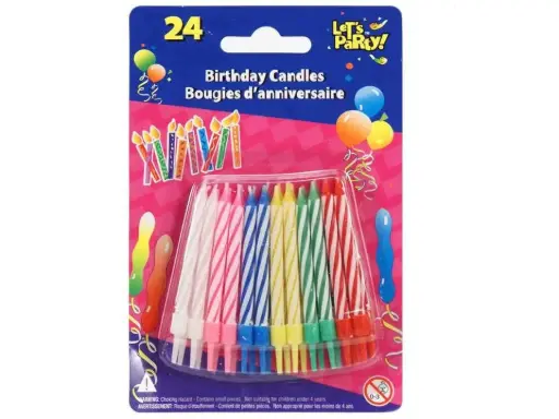 [SL24104] BIRTHDAY CANDLES /24PK