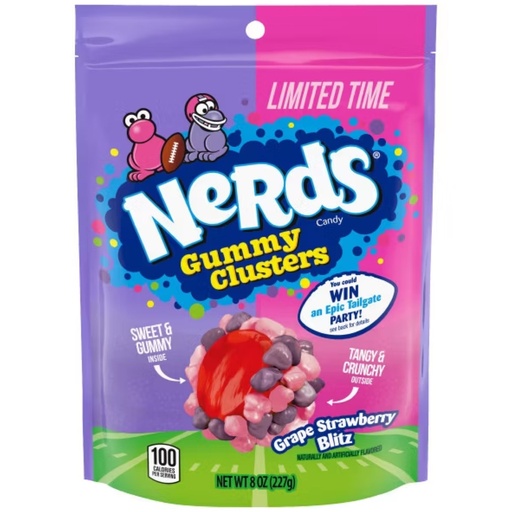 NERDS GUMMY CLUSTERS GRAPE/STRAWBERRY/ 227G