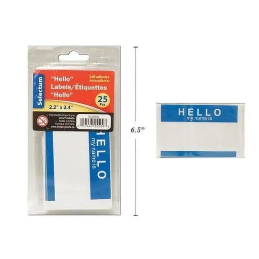 [057447255098] HELLO LABELS 25PK