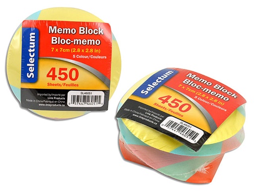 [057447460515] TWIRL SHAPE BLOCK NOTES 450 SHEETS