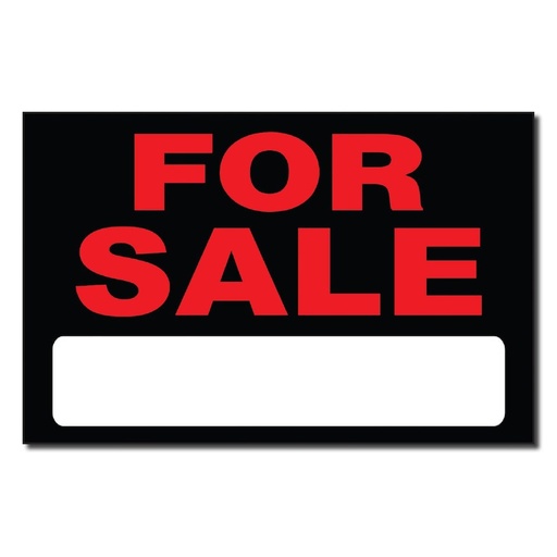 [045899350157] FOR SALE SIGN 8X12"