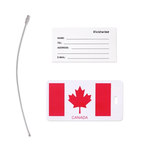 [676844144165] CANADA FLAG PVC LUGGAGE TAG
