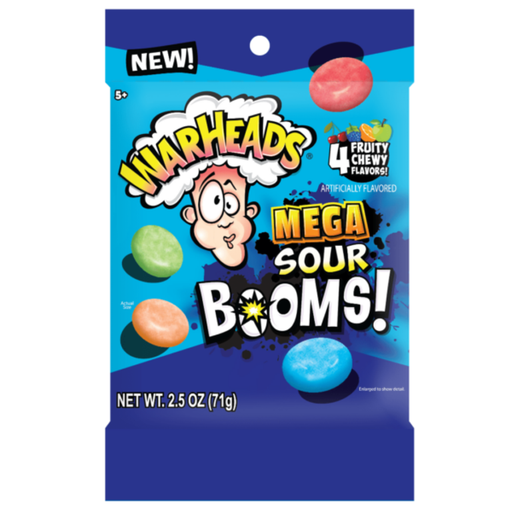 [083933270825] WARHEADS MEGA SOUR BOOM 71G/ 12CT