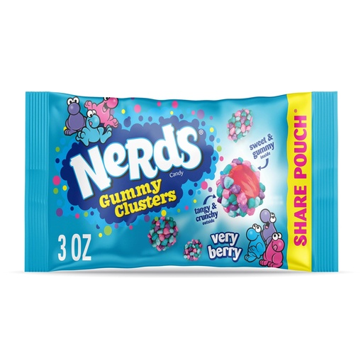 [079200160692] NERDS GUMMY CLUSTER VERY BERRY 85G/12CT SHARE .S