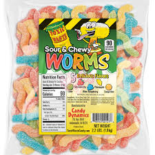 [898940001276] TOXIC WASTE SOUR & CHEWY WORMS /1KG