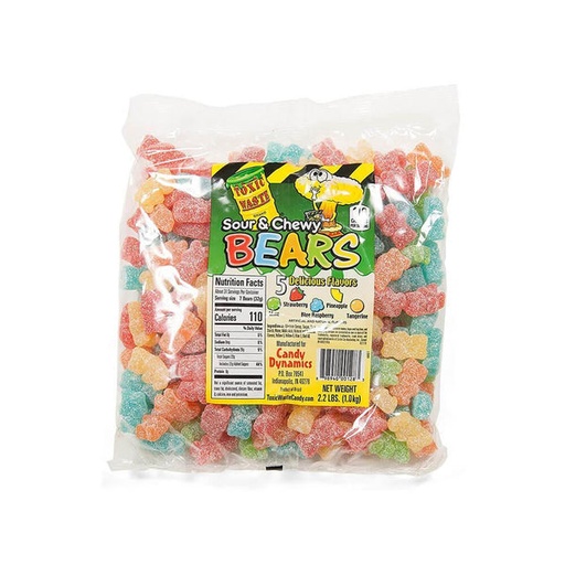[898940001283] TOXIC WASTE SOUR & CHEWY BEARS /1KG 