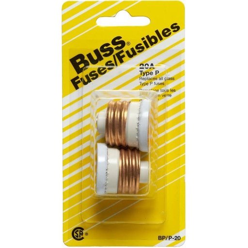 [W-20A] BUSSMANN 20A FUSE 2PK 