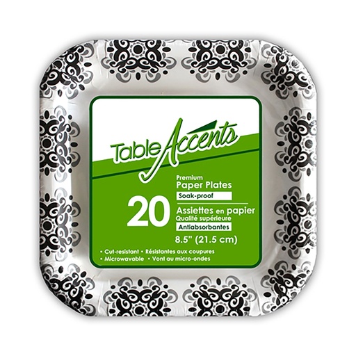 [5630028] PAPER PLATE SQUARE 8.5" 20PK
