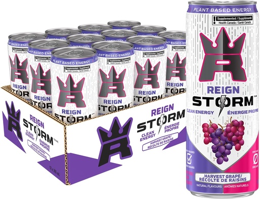 [815154026468] REIGN STORM HARVEST GRAPE 355ML/12CT