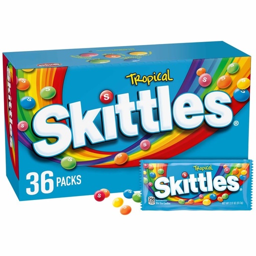 [040000011637] SKITTLES TROPICAL 61G / 36CT