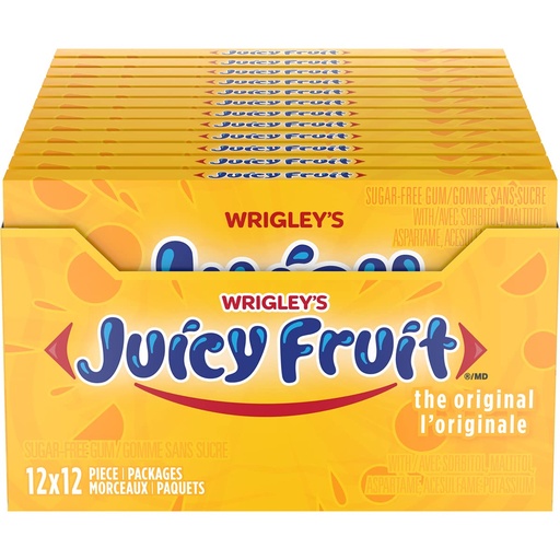 [064900209659] WRIGLEY'S JUICY FRUIT GUM ORIGINAL 12CT 