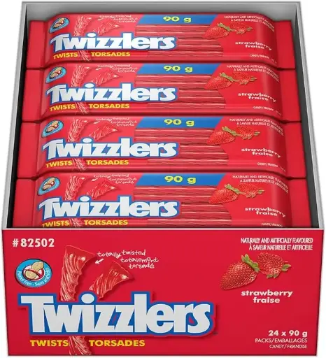 [486] TWIZZLERS STRAWBERRY TWISTS  90G / 24CT  