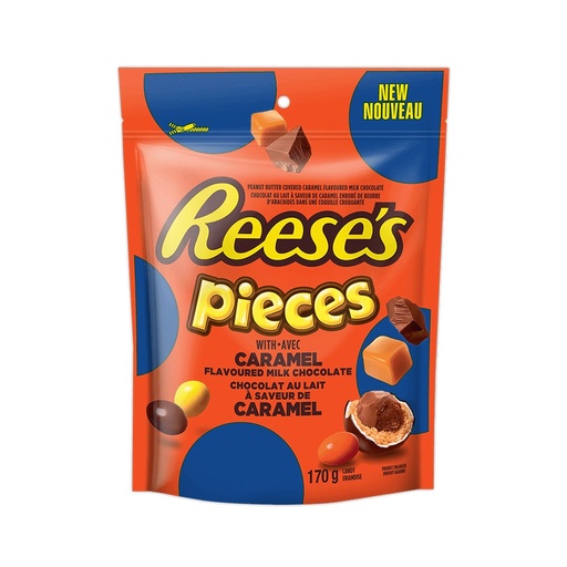 [056600782716] REESE'S PIECES W/ CARAMEL POUCH 170G 