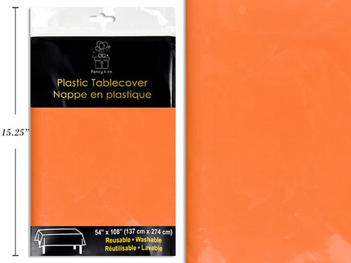 [836739500043] TABLE COVER PLASTIC ORANGE