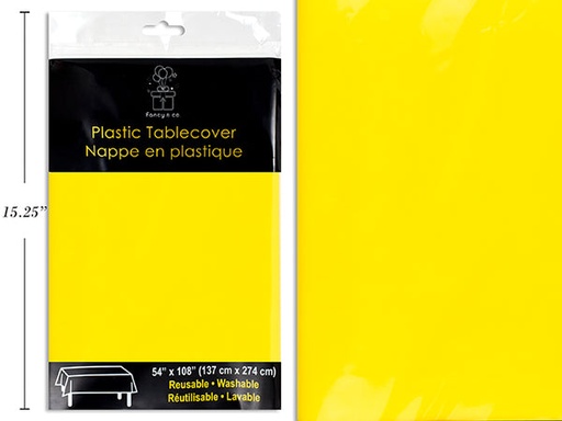 [836739500036] TABLE COVER PLASTIC YELLOW