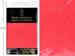 [836739500029] TABLE COVER PLASTIC RED
