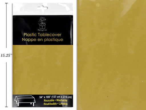 [836739500104] TABLE COVER PLASTIC GOLD