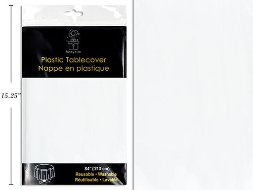 [836739500005] TABLE COVER PLASTIC WHITE