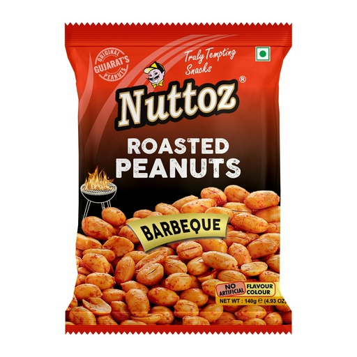 [8906166020390] NUTTOZ ROASTED PEANUT BBQ /140G  