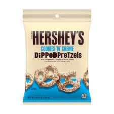 HERSHEY'S DIPPED PRETZELS COOKIES N CREME / 120G 