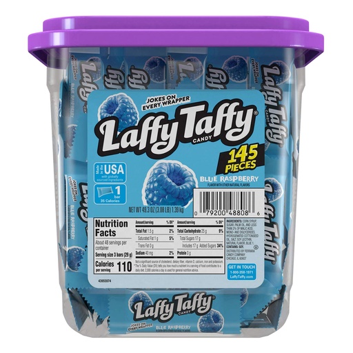 LAFFY TAFFY JAR BLUE RASP 145CT