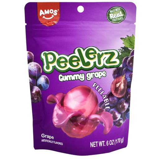 [810051809152] AMOS PEELERZ GUMMY GRAPE 170G  