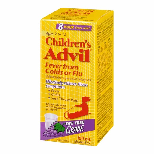 [6347] ADVIL CHILDREN'S FEVER FROM COLD GRAPE 100ML 