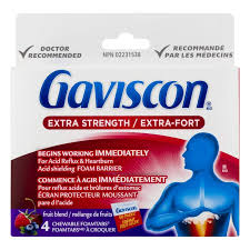 GAVISCON EXTRA ST CHEWABLE FOAMTABS / 4CT