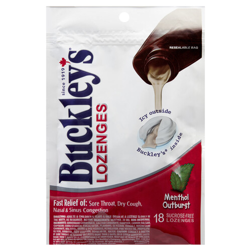 BUCKLEY'S LOZENGES MENTHOL / 18CT 