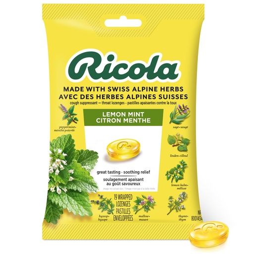 [3685] RICOLA LEMON MINT  / 19PK 