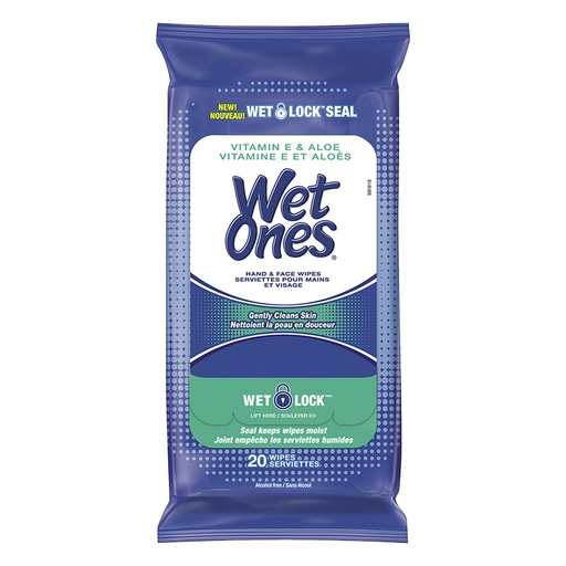 [2617] WET ONES VITAMIN E/ALOE 20CT