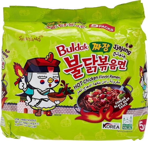 [8801073142367] SAMYANG BULDAK JJANG NOODLE 145G/5PK
