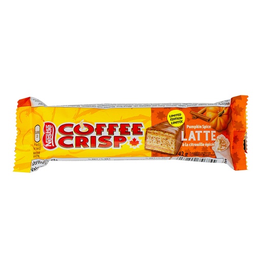 [059800746755] COFFEE CRISP PUMPKIN SPICE LATTE BAR 42G 